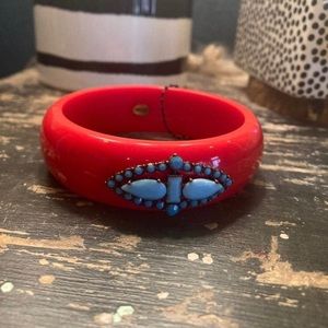 Red JCrew Turquoise Bangle NWT